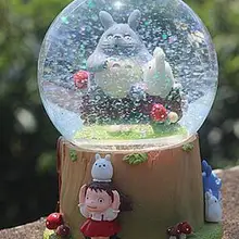 RONG-719+ Музыкальная шкатулка на день рождения для маленьких мальчиков и девочек, Музыкальная шкатулка с кристаллами, шар, небо, город, творческие подарки