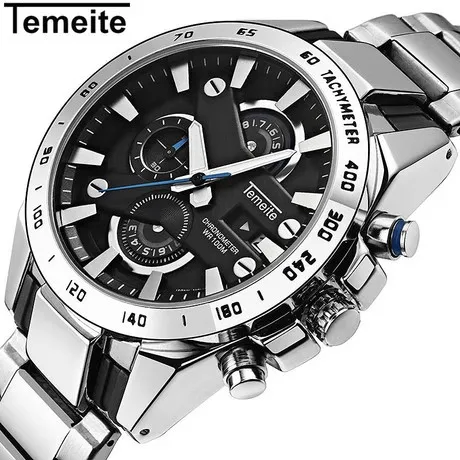 

MEGIR Luxury Brand Waterproof Military Sport Watches Men Silver Steel Digital Quartz Analog Waterproof and shockproof Watch