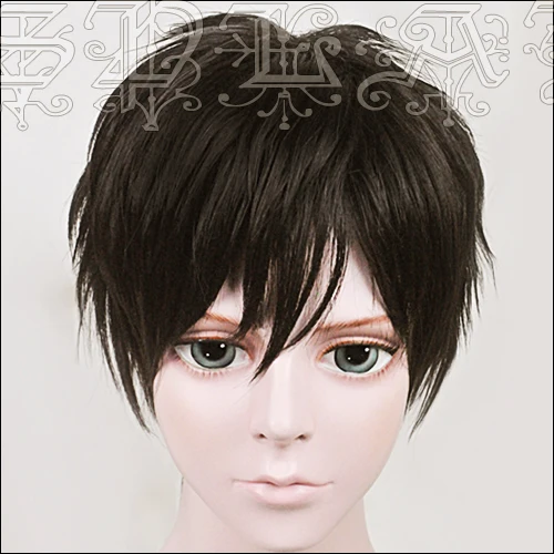 

Anime Attack on Titan Bertolt Hoover Cosplay Wig Short Black Heat Resistant Synthetic Hair Wig + Wig Cap