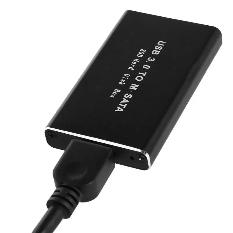 External Hard Drive Case mSATA To USB 3.0 SSD Enclosure mini SATA External HD Hard Drive Disk Box Storage Case Adapter for KingSpec mSATA SSD 30X50mm