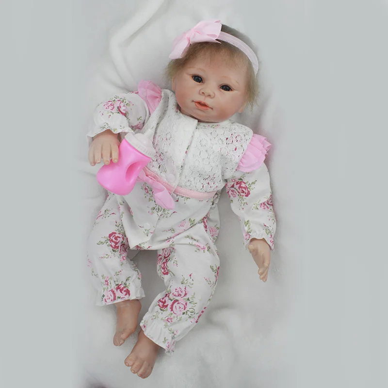 Silicone Baby Dolls For Girls Reborn font b Bebe b font Silicone Vinyl Babies Toys YDK