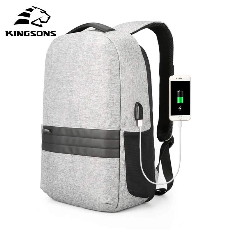 

Kingsons 15.6 inches Laptop Backpack With USB Charging Port Men Women Fashion Business Backpack School Bag Casual Travel Bag