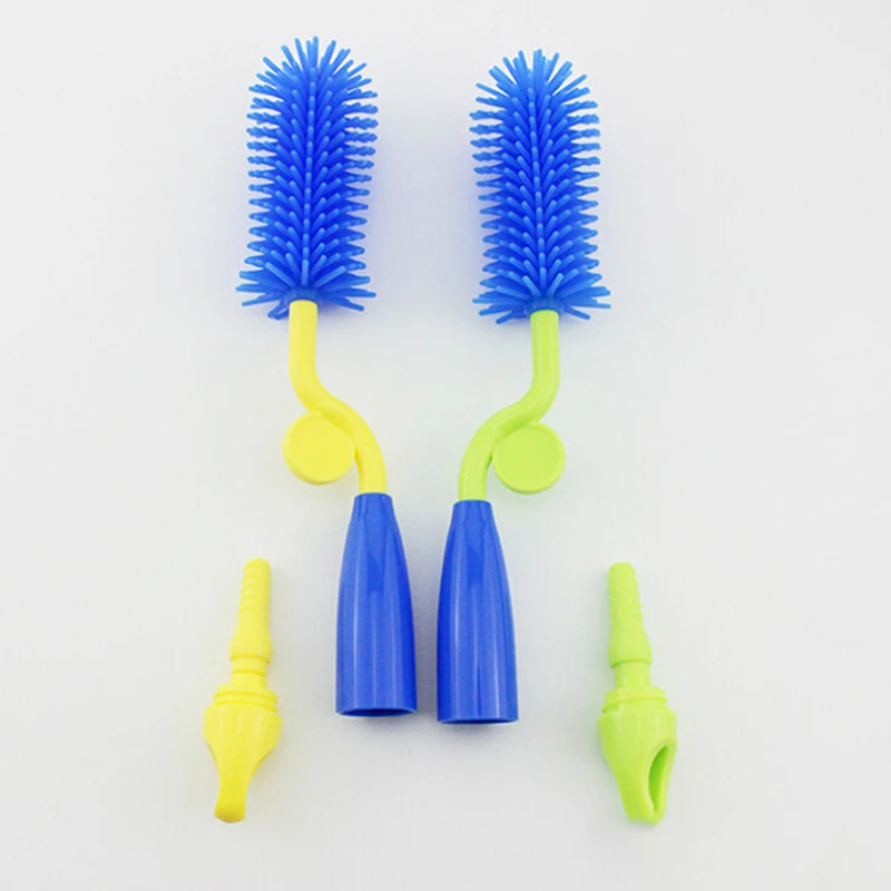 Silicon 360 Rotation Bottlebrush Baby Bottle Brush Baby Milk Feeding