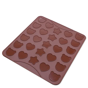 

Silicone Chocolate Mold Macaron Mat Moulds Pans Large Platinum Silicone Pad Baking Tools Bakeware D732