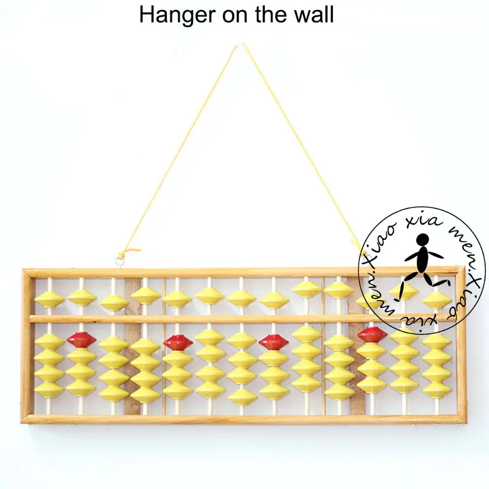 Высокое качество 13 Колонка деревянная вешалка большой размер NON-SLIP Abacus китайский соробан, инструмент в математике образование для учителя XMF018