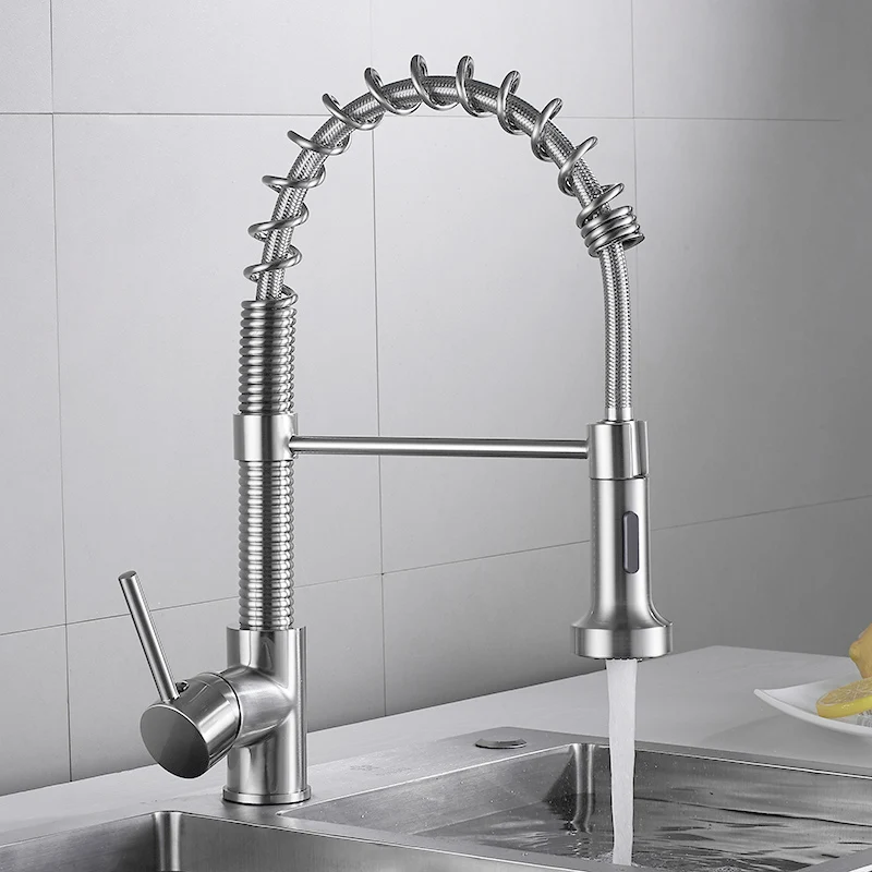 

Kitchen Faucet Tap Swivel Spouts Extensible Spring Mixer Pull Down Kitchen Sink Faucet Luxury Faucet for Kitchen Copper