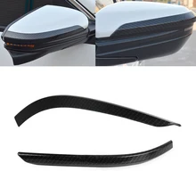CITALL 2pcs ABS plastic Carbon Fiber Texture Rearview Side Mirror Strip Cover Trim Fit For Honda Civic 2016 2017