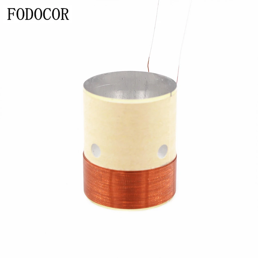 

FODOCOR 2pcs 25.5mm Bass Voice Coil White Aluminum Sound Air Outlet Hole Copper Wire Speaker Repair Accessories DIY