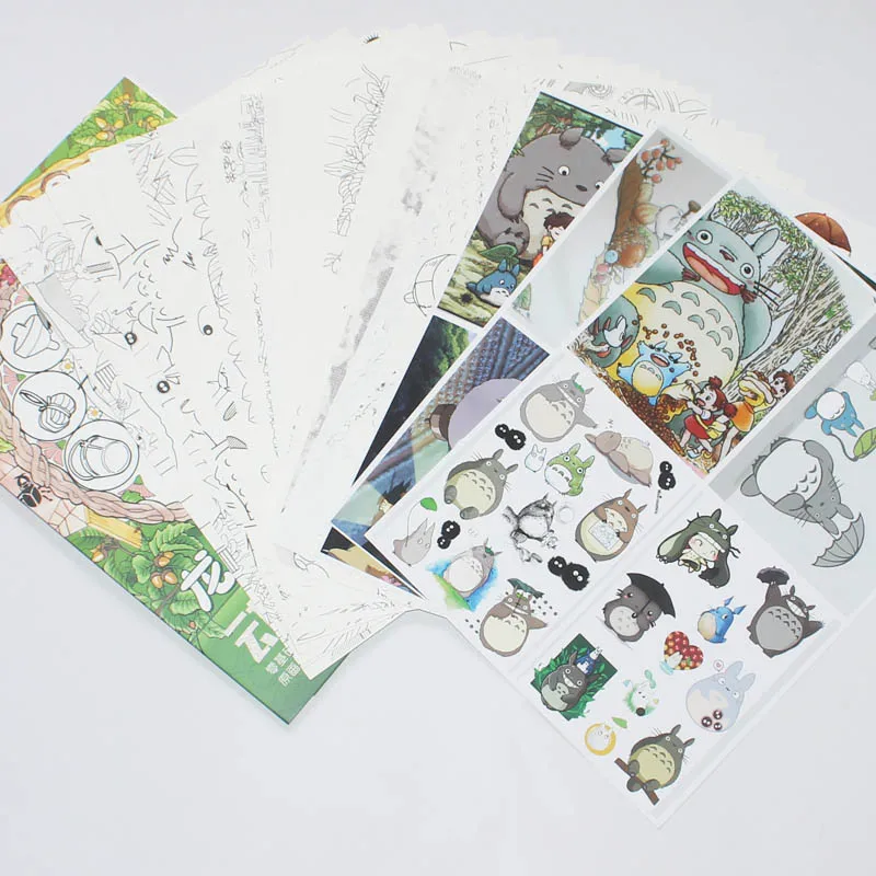 Anime My Neighbor Totoro Coloring Book For Children Adult Relieve Stress Kill Time Painting Drawing antistress Books gift Anime My Neighbor Totoro Coloring Book For Children Adult Relieve Stress Kill Time Painting Drawing antistress Books gift