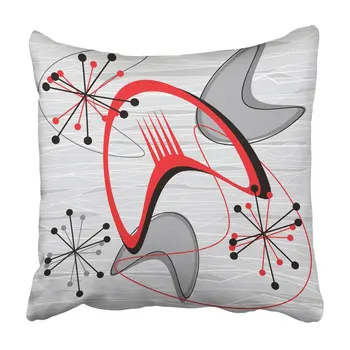 

Throw Pillow Cover Polyester 18x18 Inch ative Black 1940S Mid Century Modern 1950 Style Vintage Retro Atomic Patter
