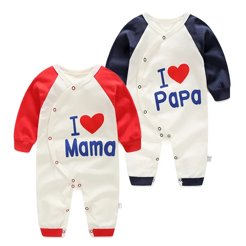 Buy 2016 new LOVE MAMA PAPA baby boy girl romper clothes one piece newborn