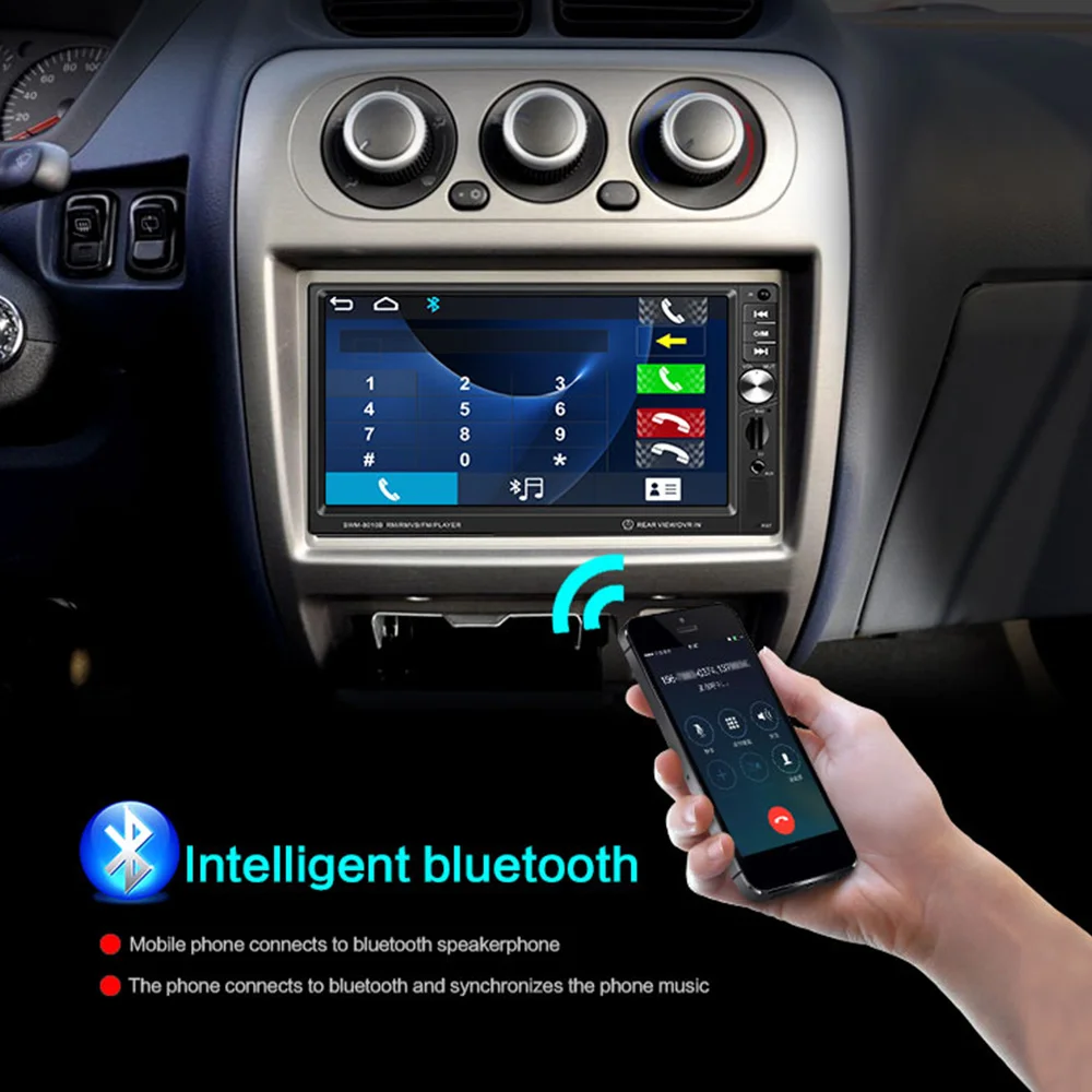 

Vehemo Touch Screen LED Screen Smart Car MP5 TF AUX MP5 Player Hands-Free Automobile
