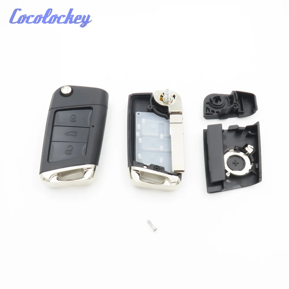 Cocolockey 3 кнопки Модифицированная откидная оболочка ключа дистанционного