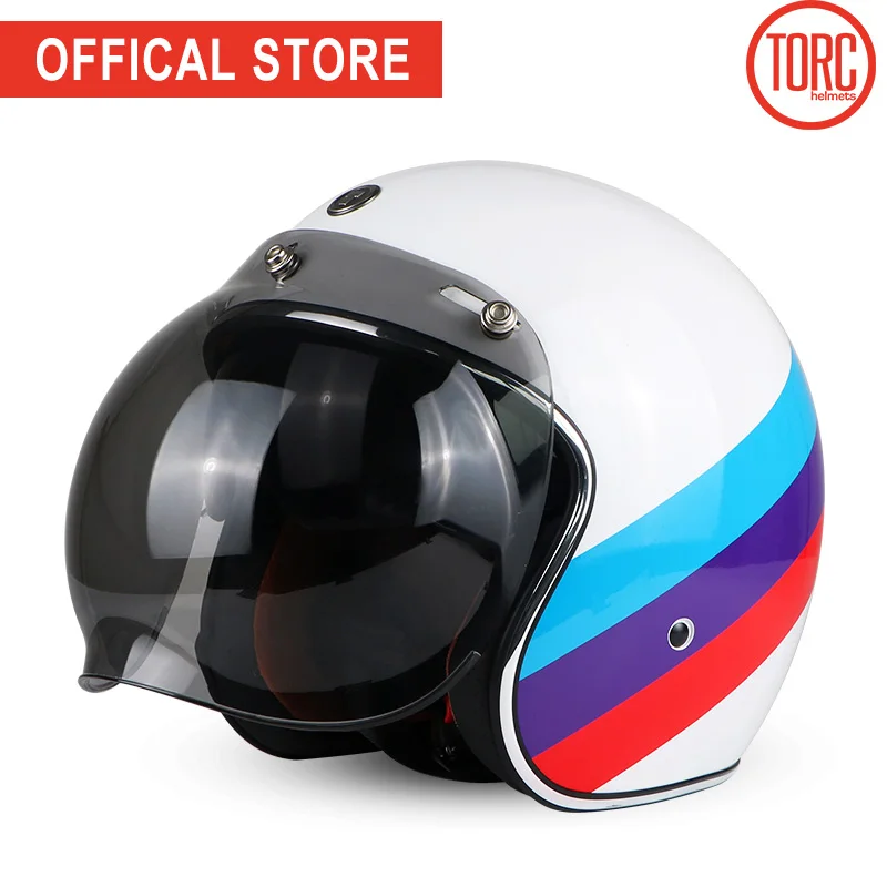 TORC бренд Motocyle классический открытым уход за кожей лица шлем Винтаж шлем jets мотоциклетный шлем в стиле ретро capacete пузырьковый козырек motoqueiro T57