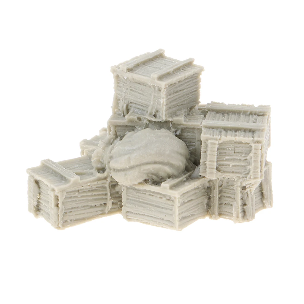 1/35 Resin Figure Resin Boxes and Bags Model  Resin Kit Resin Soldier Scene WWII Soldier Scene Accessories