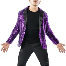 Мужской блестящий костюм Блейзер Куртка бренд Блестящий украшенный блейзер Мужской Тонкий диджейский клубный сценический Блейзер официальная свадьба