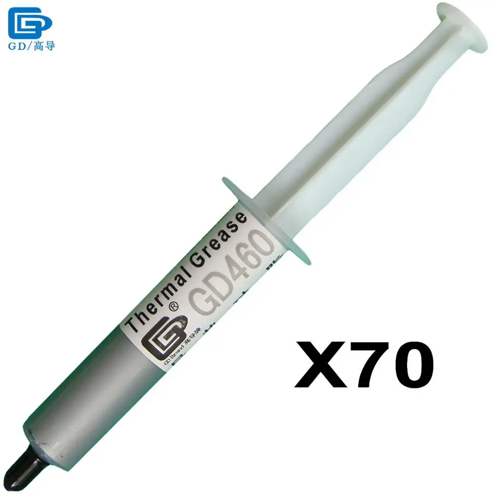 

GD460 Thermal Conductive Grease Paste Silicone Plaster Heat Sink Compound 70 Pieces Net Weight 15 Grams Silver For LED CPU SY15