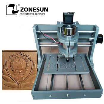 

ZONESUN CNC 2020B 3 Axis Mini DIY CNC Machine PCB Milling Machine CNC Wood Carving Mini Engraving Router PVC Support MACH3