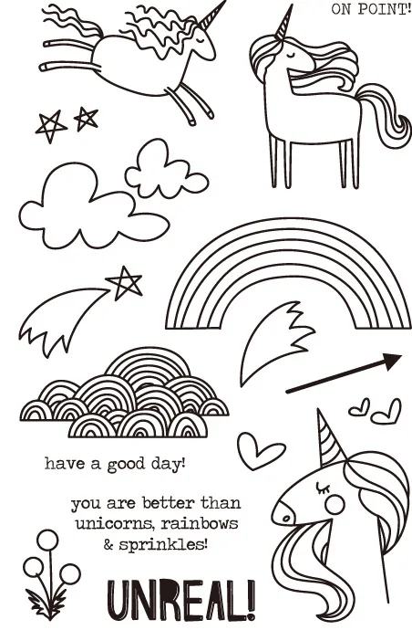 

Unicorn/Transparent Clear Stamps for DIY Scrapbooking/Card Making/Kids Christmas Fun Decoration Supplies
