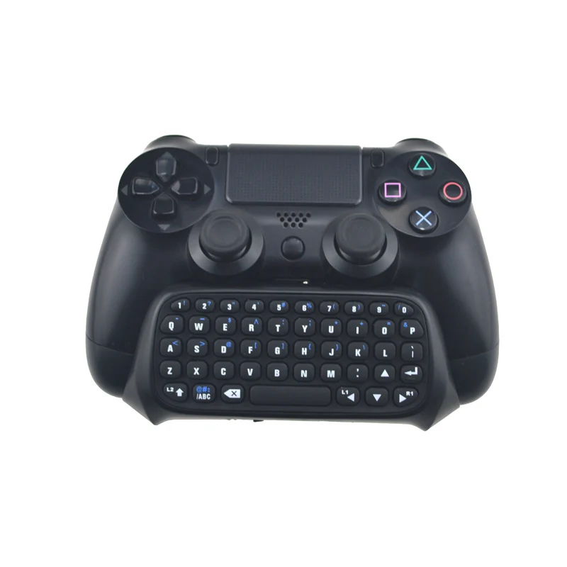 Для PS4 Mini Bluetooth беспроводная клавиатура джойстик Chatpad для sony Playstation 4 для PS4 контроллер - Цвет: Black