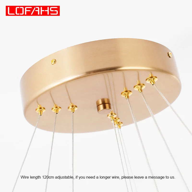 Современная светодиодная люстра LOFAHS роскошное сочетание золота шестигранная