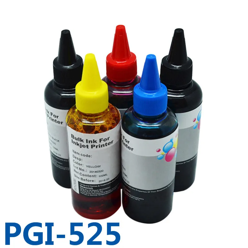 

5X100ml PGI525 CLI526XL Dye Ink Refill Kit CISS Ink For Printer For Canon PIXMA MG5250/5150/6150/8150/MG8250/IP4850/MX885/IX6550