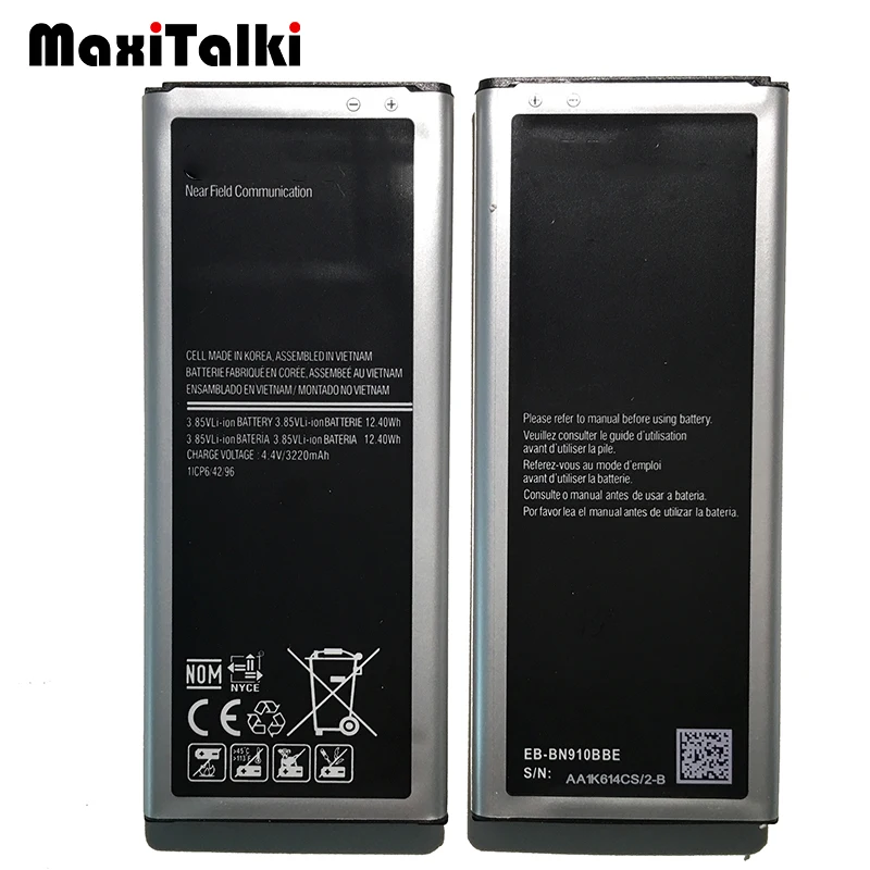 Top Quality 3220mAh Battery EB-BN910BBE For Samsung GALAXY NOTE 4 N910u N910F N910H N910 NOTE4 SM-N910G Mobile Phone | Мобильные