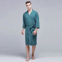 Мужской зимний Халат средней длины, роскошное кимоно, банный халат для мужчин, женский сексуальный халат, мужской халат, ночная рубашка, Пижамы
