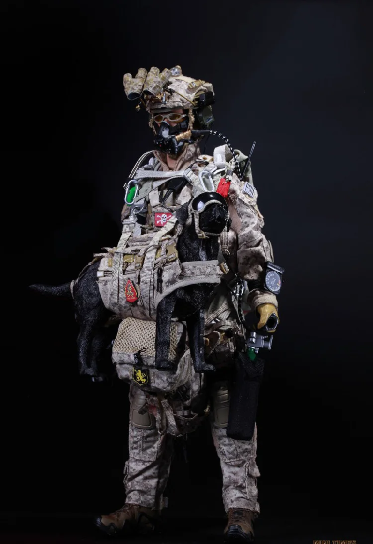 1/6 Спецназ ВМС команда Six DEVGRU Halo фигурка с собачкой Студенческая Модель игрушки