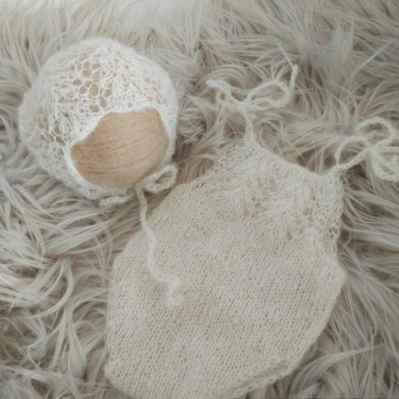 newborn hat mohair romper crochet