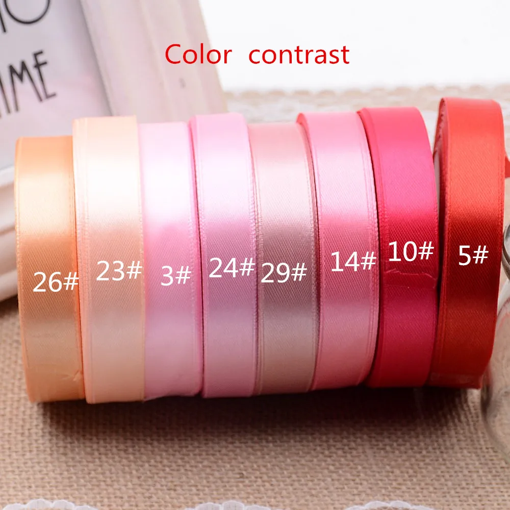 

20mm 25yards 22m solid silk ribbons decorate wedding invitation card collage gift wrap garment sewing fabric DIY Crafts