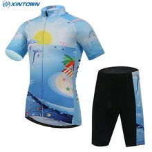 XINTOWN детская верхняя одежда Ropa Ciclismo велосипедная одежда детские велосипедные кофта и шорты наборы