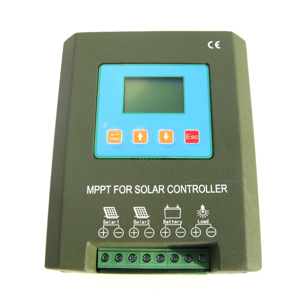 

40A 24V MPPT solar panel power charge controller regulator LCD display protect