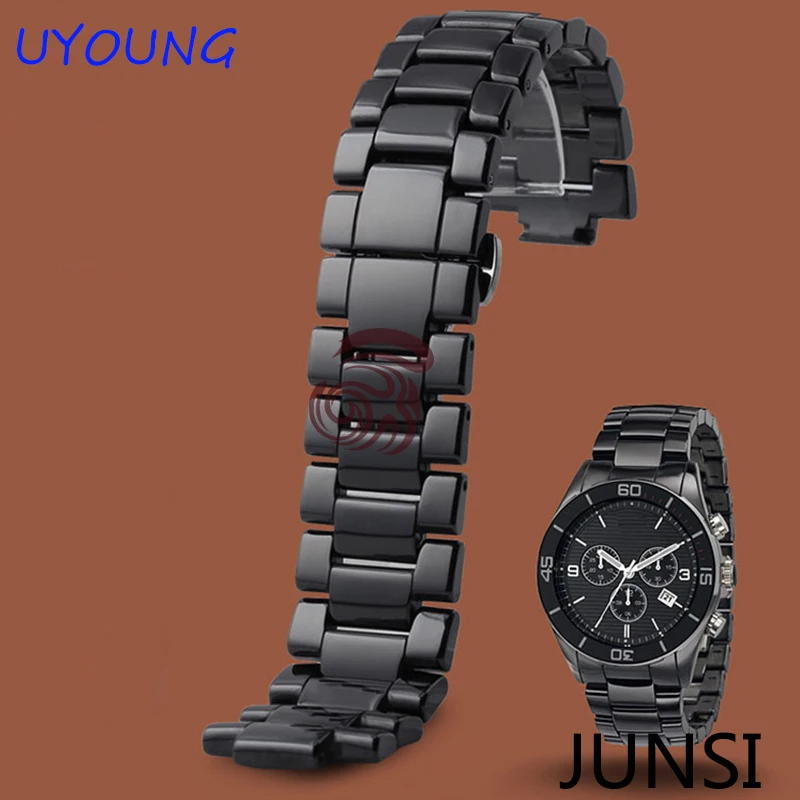 Ремешок керамический для наручных часов AR1426 AR1425 AR1421 AR1429|watchband black|ceramic watchbandwatch strap |