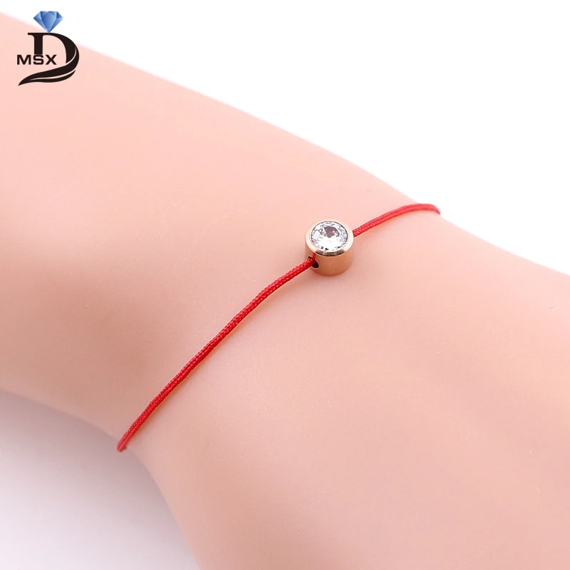 

New Single Crystal Simple red String Bangle Red Line Bracelets Red Rope Best Gift For Women Fine Jewelry bijoux
