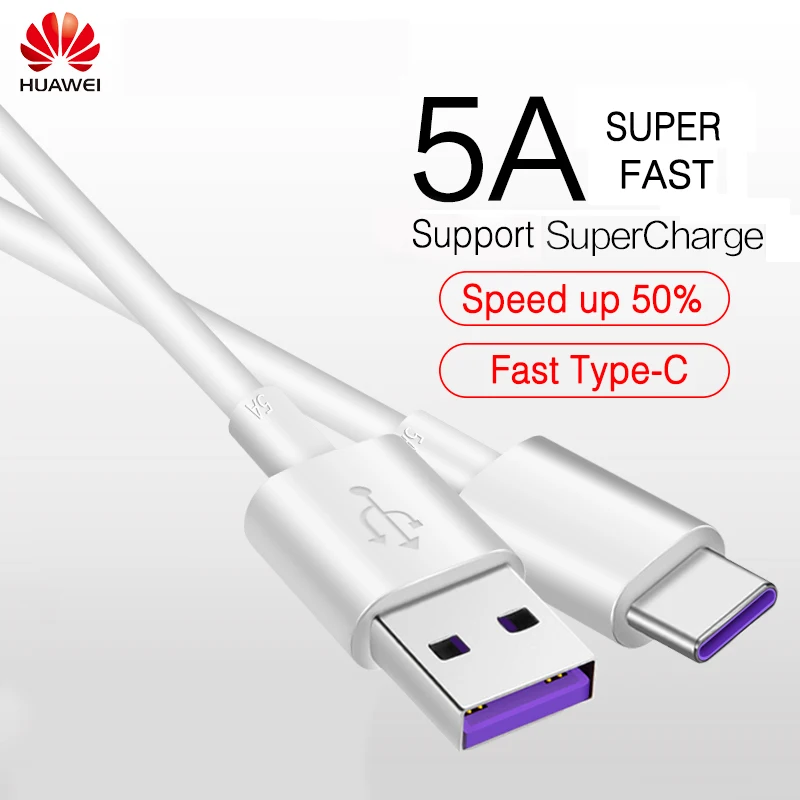 HUAWEI Original USB 5A Type C Cable USB 3.1 Type C HUAWEI