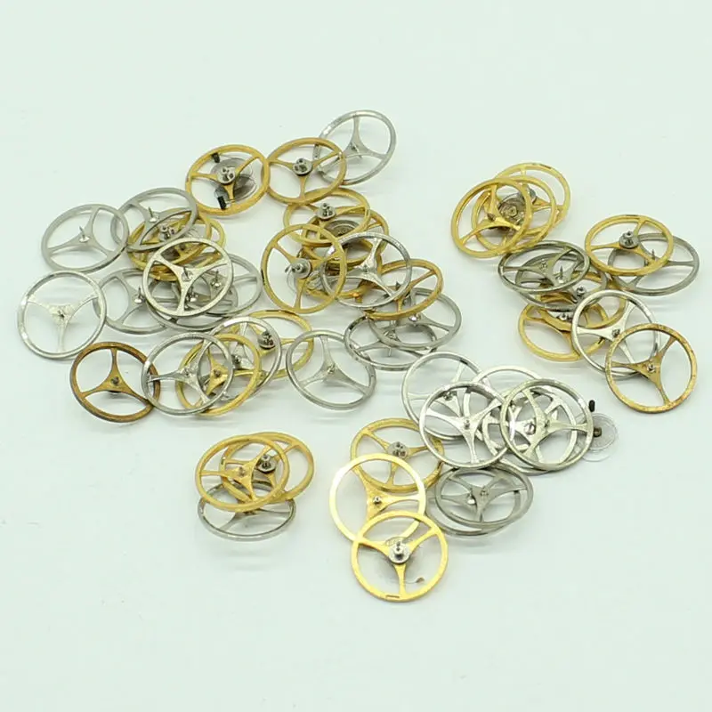 

50pcs/lot Assorted Brass & Silver Gear Charms 7.3mm Steampunk Cog Charms Watch Gears DIY Accessories