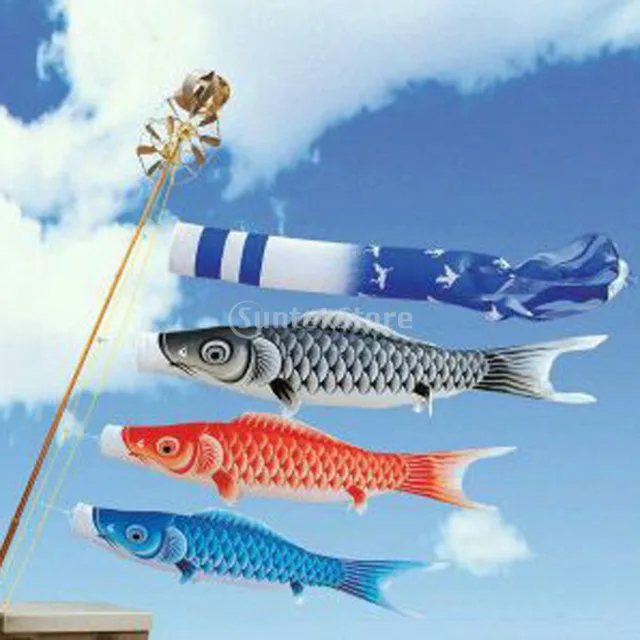 55cm/70cm Japanese Carp Windsock Streamer Fish Flag Kite Koi Nobori Koinoboriin Party DIY