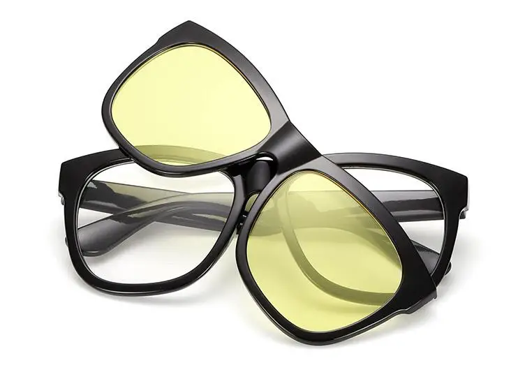 Поляризованные очки для чтения на застежке, солнцезащитные очки с магнитной оправой+ 100+ 125+ 150+ 175+ 200+ 225+ 250+ 275 - Цвет оправы: Yellow