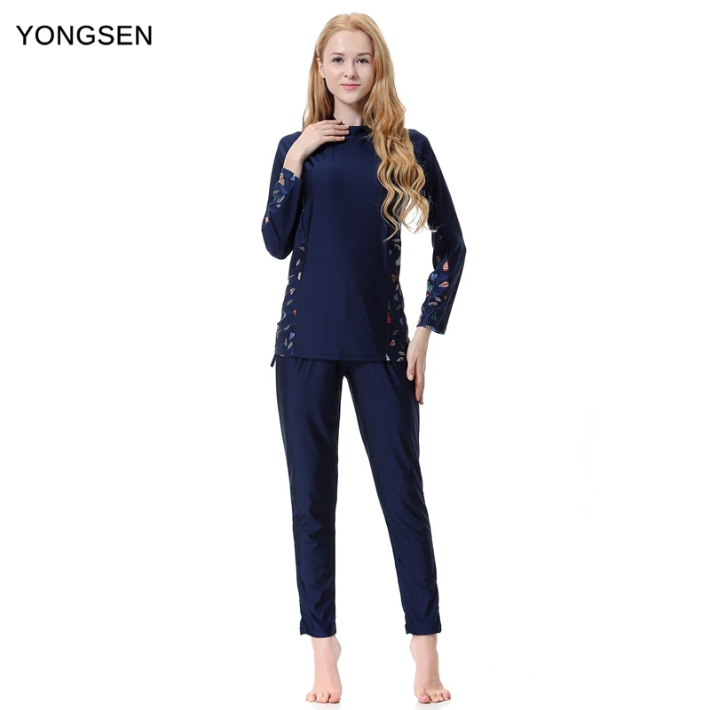 

YONGSEN Bathing Suit Women Full Coverage Modest Muslim Swimwear Burkinis Beachwear Bathing hijab Suit Swimsuit Sport Clothing