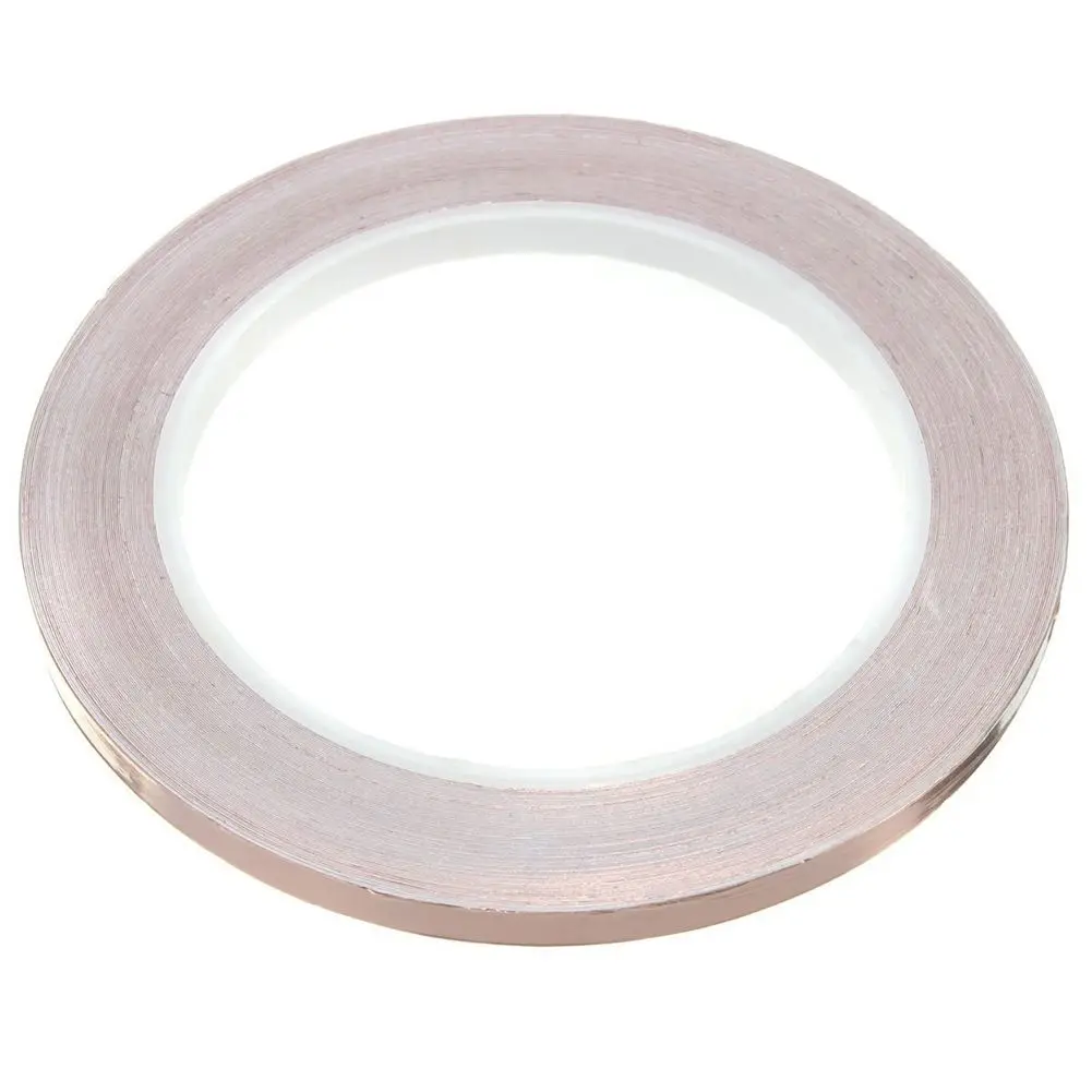 

2 PCS of (6mmx20 m Roll Copper Sheet Self-Adhesive Tape Copper Tape Copper Foil)