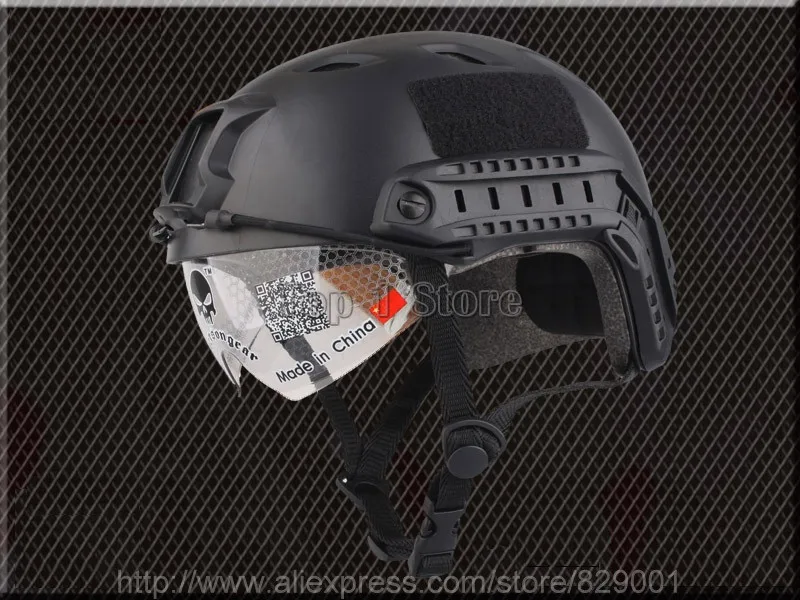 Полный 15 цветов Emerson Быстрый Шлем с защитными Goggle Pararescue Тип прыжка тактический военный шлем