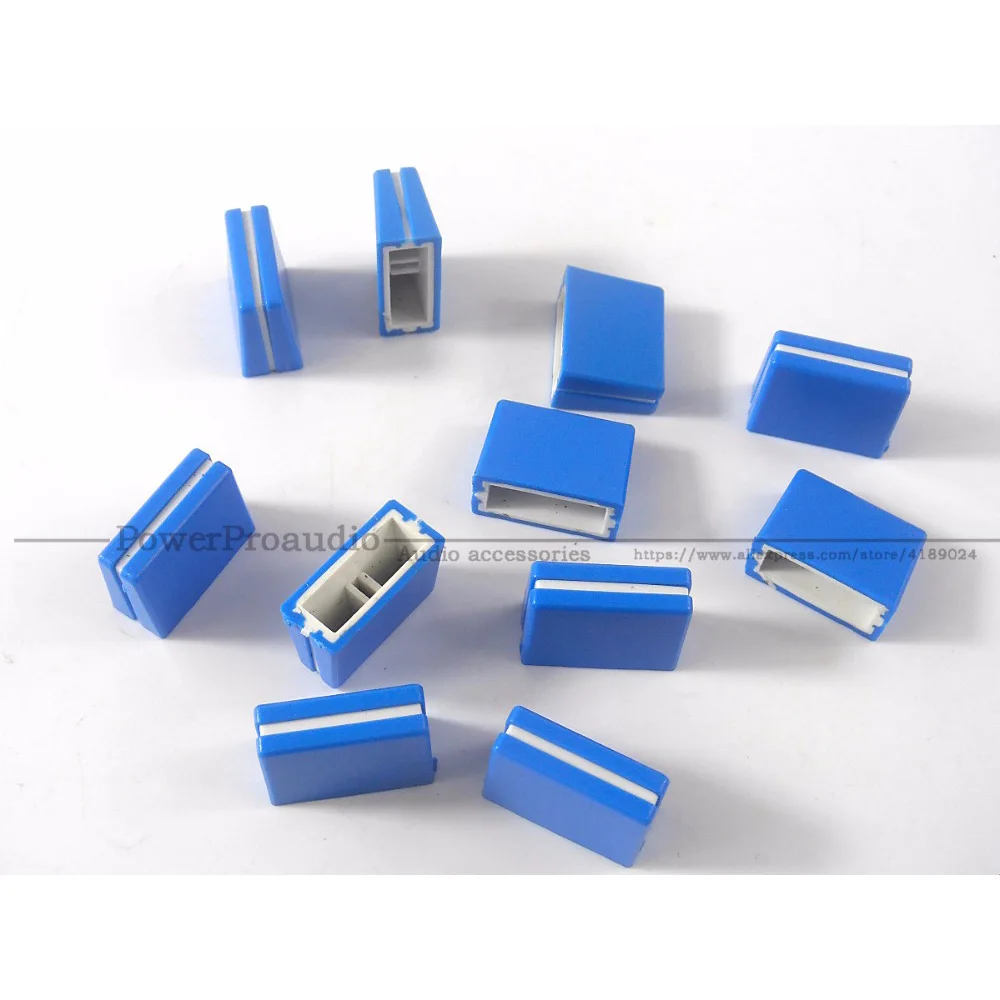 20pcs/lot Channel Crossfader potentiometer Fader Cap Knob For PIONEER DJM-250 350 400 600 700 800 Mixer Blue Color | Электроника