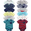 Super Cotton Baby Bodysuit Fashion 6pcs/lot Newborn Body Baby Suits Short Sleeve Overalls Infant Boy Girl Jumpsuit kids clothes ► Photo 1/6