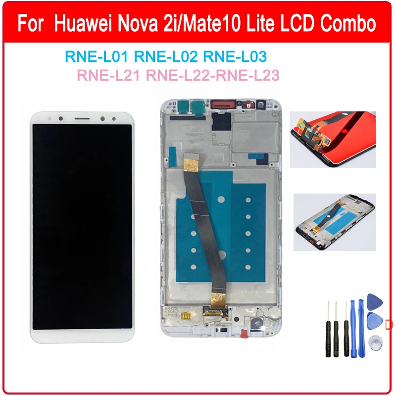 

For Huawei Mate 10 Lite Nova 2i Touch Screen Digitizer LCD Display Assembly Combo With frame+ Free tools