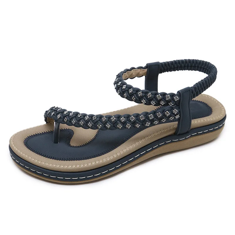 Yu-Kube-Summer-Shoes-Woman-Sandals-Rhinestone-Sandalias-Mujer-2019-NEW-Elastic-Thong-Shoes-For-Women