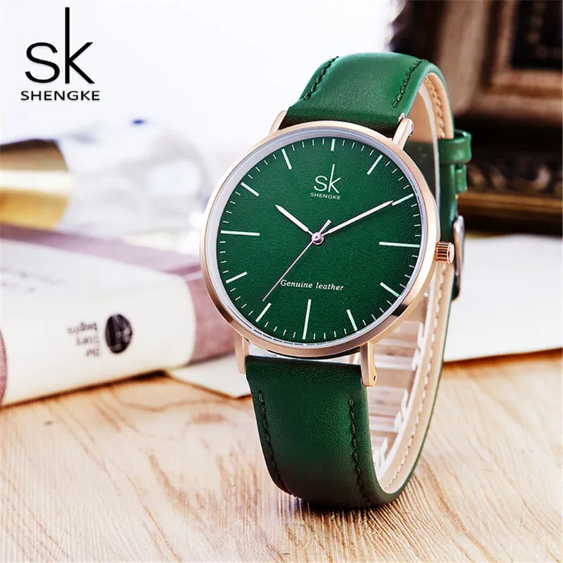 

2019 ShengKe Women Leisure Watch Genuine Leather Luxury Brand Quartz Creative Ladies Wristwatches Female Clock Relogio Feminino