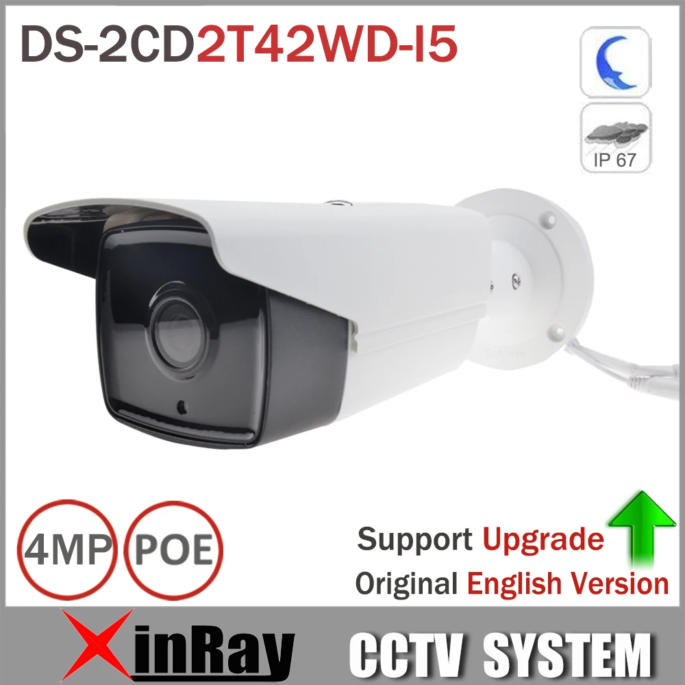 imágenes para Inglés Versión HIK DS-2CD2T42WD-I5 MP EXIR IR 50 M Cámara de Red Bullet Cámara IP Soporte POE WDR Cámara Bullet IP 2688*1520 imágenes para Inglés Versión HIK DS-2CD2T42WD-I5 MP EXIR IR 50 M Cámara de Red Bullet Cámara IP Soporte POE WDR Cámara Bullet IP 2688*1520
