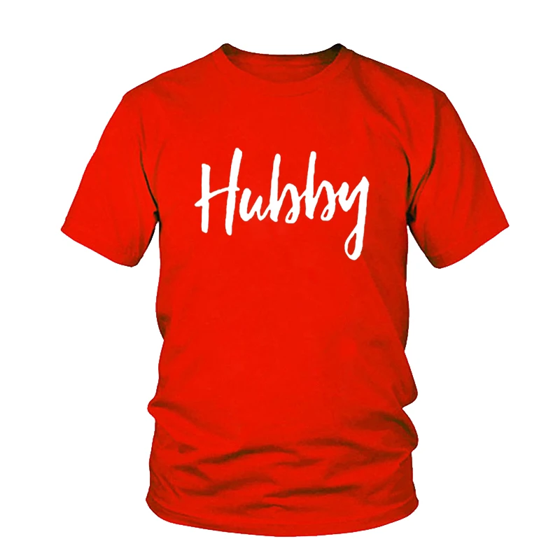 Hubby и футболка для жены, парные футболки hubby& wifey, подходящие футболки, лучший подарок, парная футболка, Подарок на годовщину, футболки - Цвет: Red men