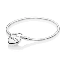 QANDOCCI 925 пробы серебряные ювелирные изделия вы любимы сердце Висячие браслеты для женщин